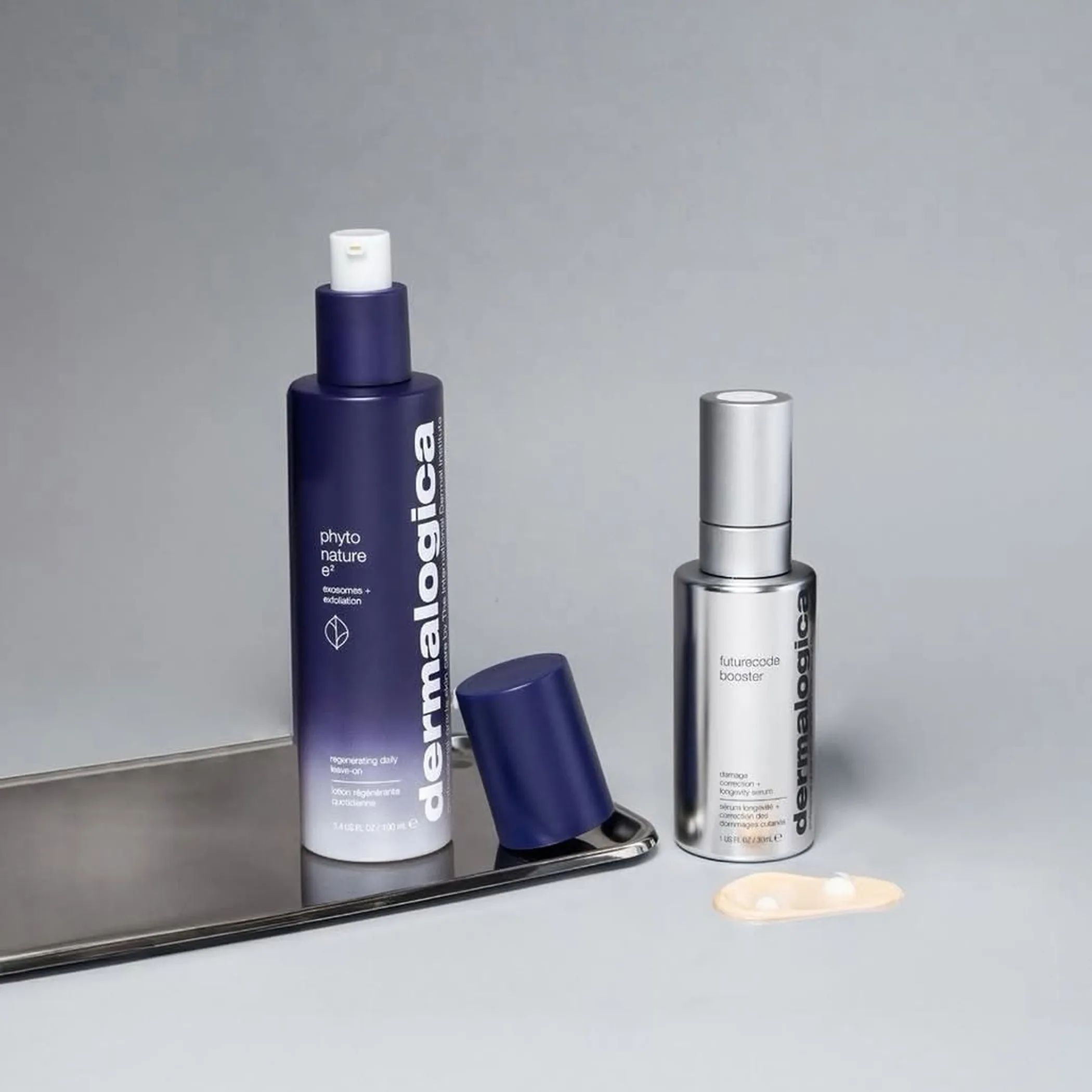 skincare products arranged on white surface