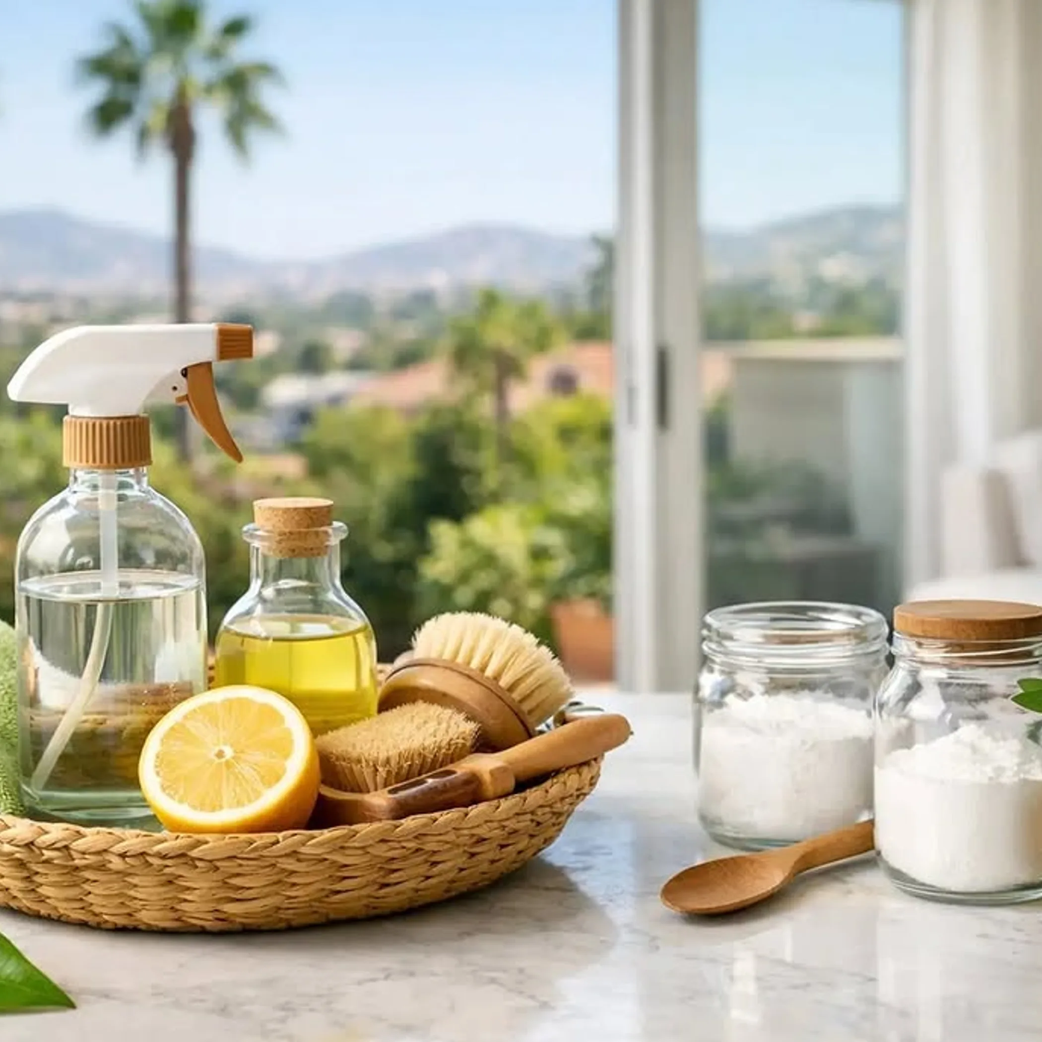 low-tox cleaning ingredients and reusable tools